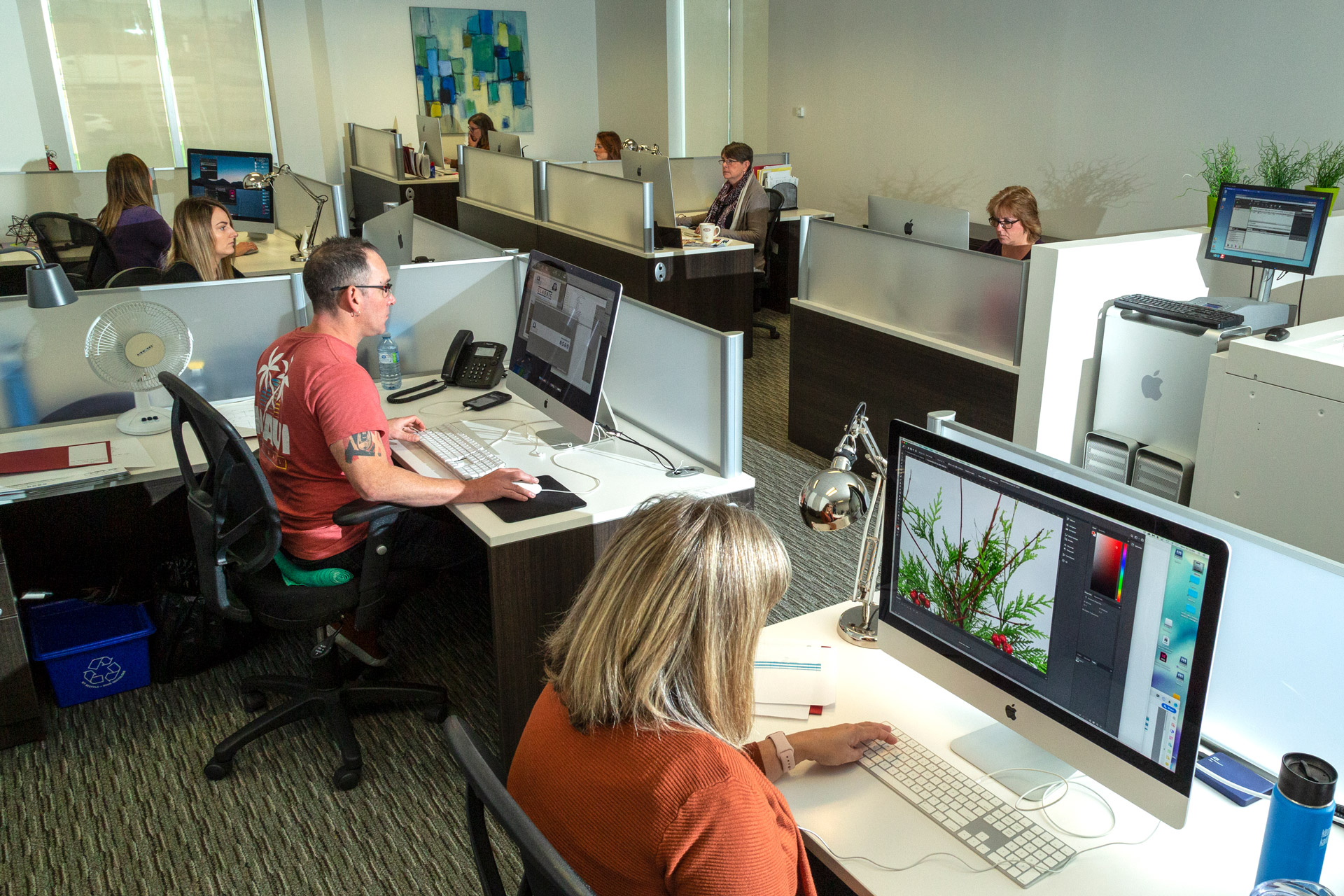 Designers in our studio working on various projects