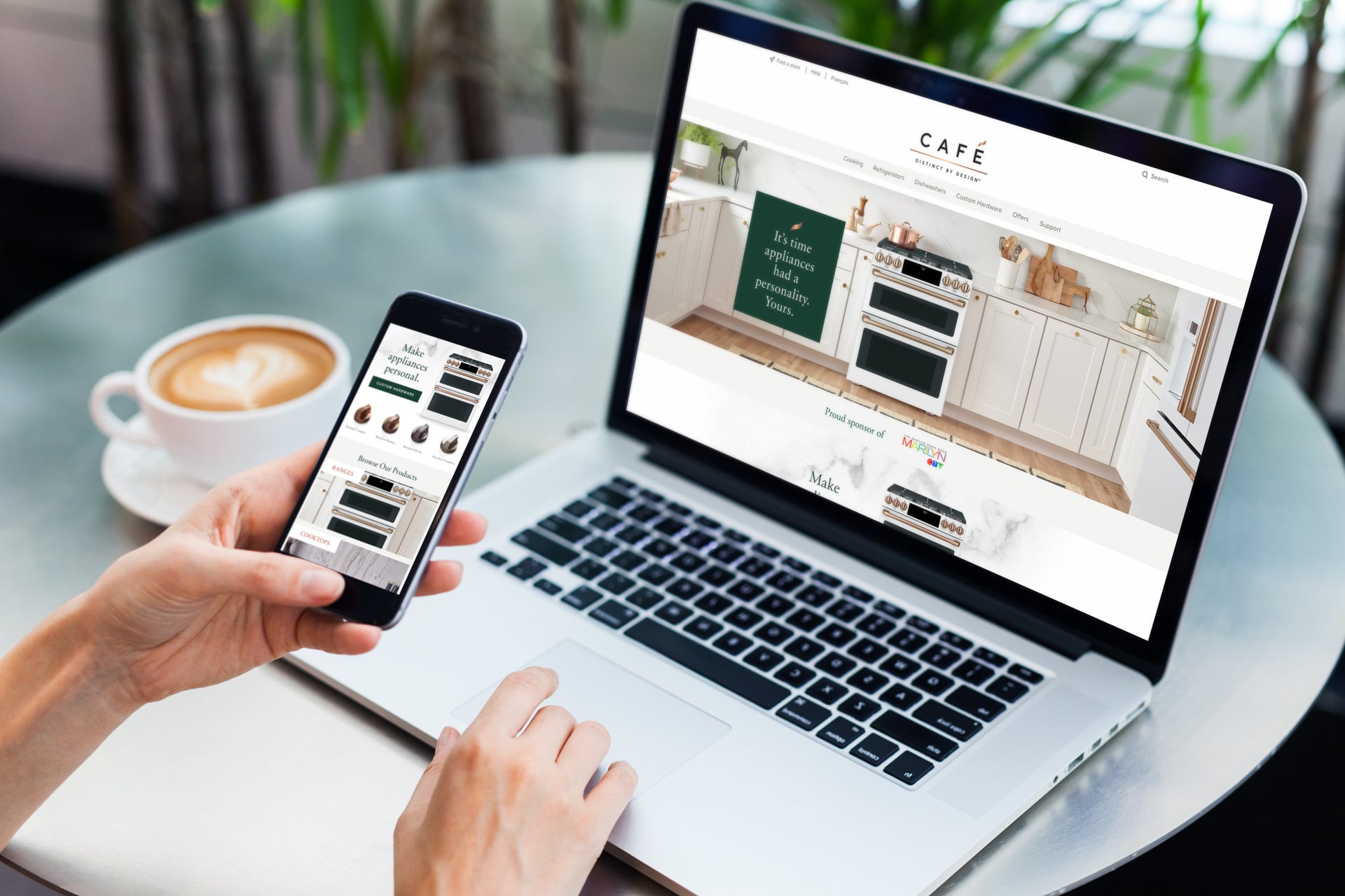 Café Appliances website built at Sims Advertising