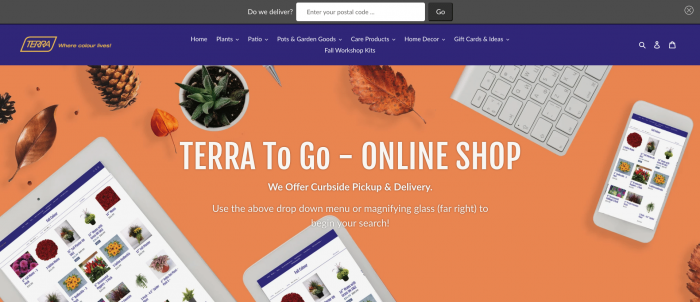 terra to go website screenshot