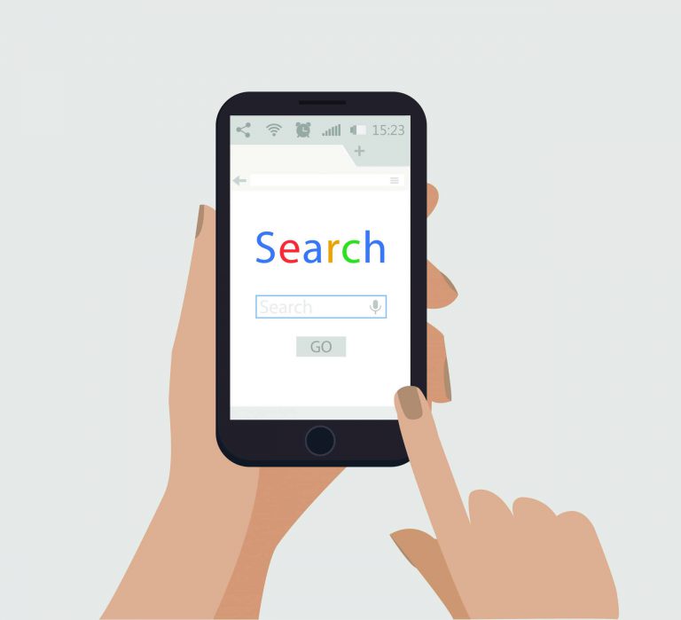Completing a Google search on mobile